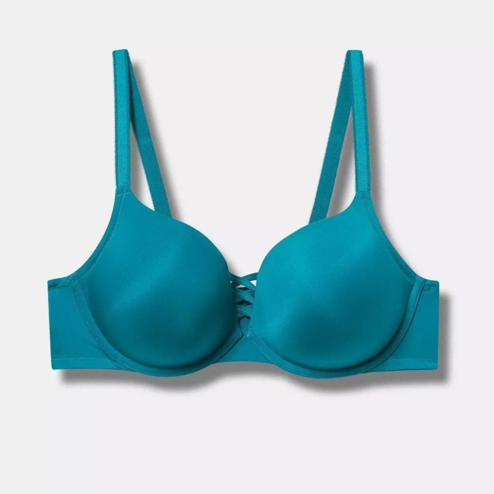 Torrid 46B Pushup Bra Teal